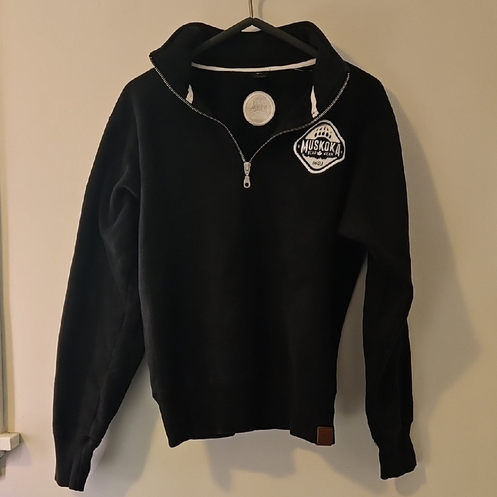 Black Zip-Up Men's Sweater